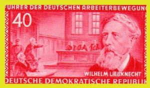 Wilhelm Liebknecht Briefmarke aus 1955